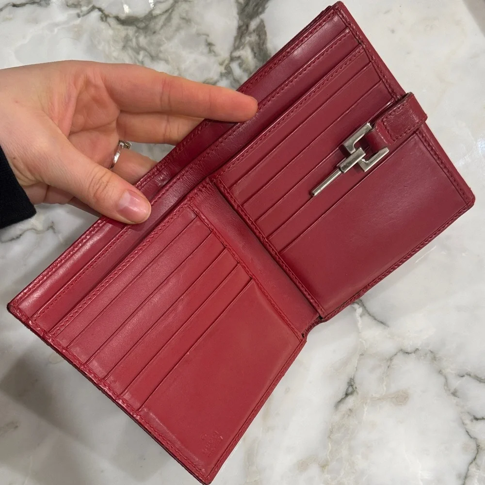 Gucci Jackie bi-fold wallet in red - Picture 5 of 8